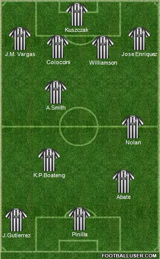 Newcastle United Formation 2011