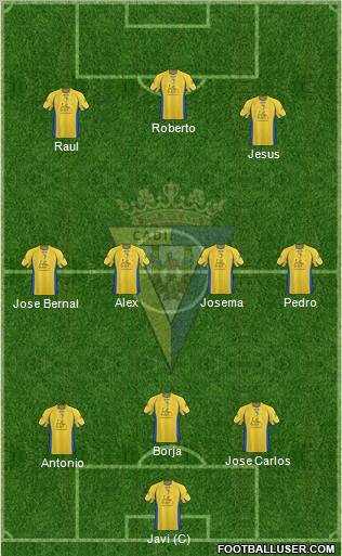 Cádiz C.F., S.A.D. football formation