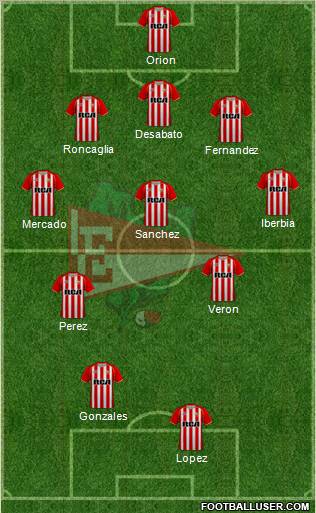 Estudiantes de La Plata football formation