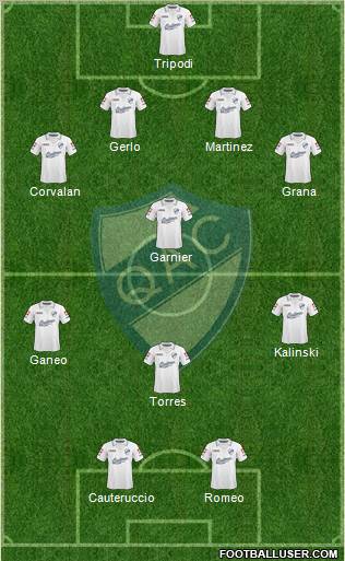 Quilmes 4-3-2-1 football formation