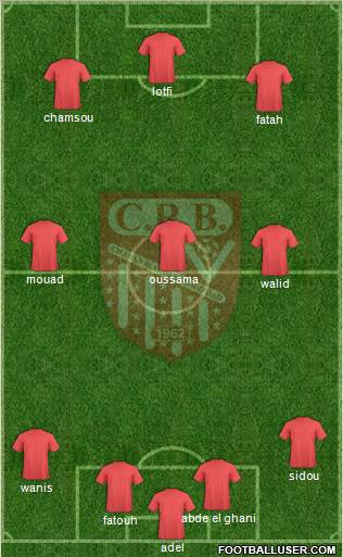 Chabab Riadhi Belouizdad 4-3-3 football formation