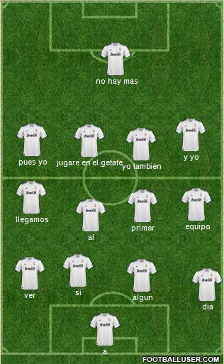 R. Madrid Castilla Formation 2011