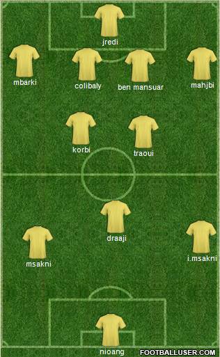 Espérance Sportive de Tunis 4-2-3-1 football formation