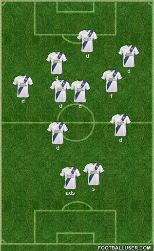 Deportivo Merlo 3-4-3 football formation