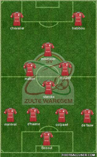 SV Zulte Waregem Formation 2011