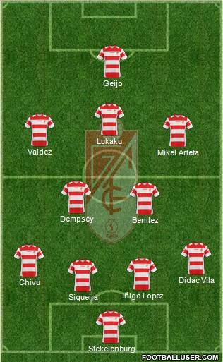 Granada C.F. 4-2-3-1 football formation