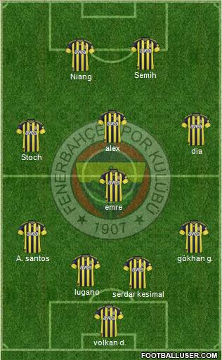 Fenerbahçe SK Formation 2011