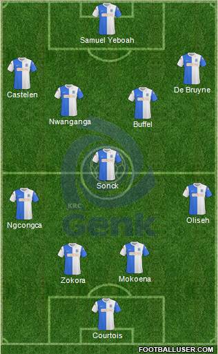 K Racing Club Genk 4-1-4-1 football formation