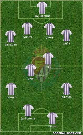 R. Valladolid C.F., S.A.D. football formation