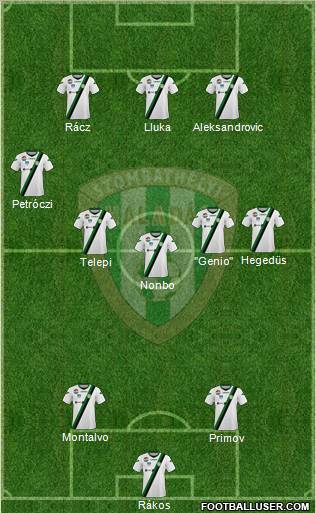 Haladás FC Formation 2011