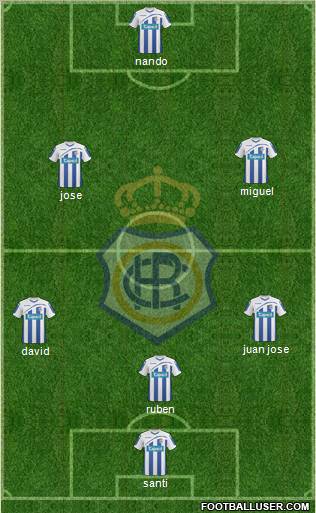 R.C. Recreativo de Huelva S.A.D. 3-4-1-2 football formation