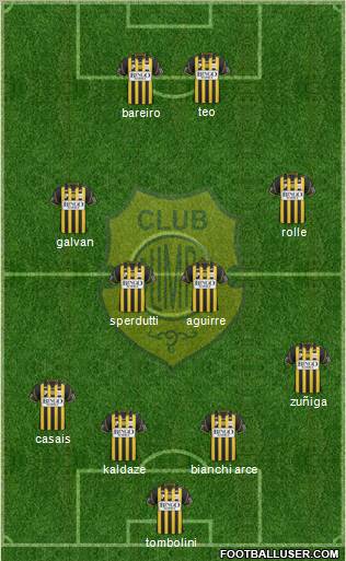 Olimpo de Bahía Blanca 4-4-2 football formation