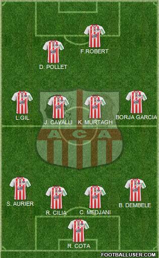 Athletic Club Ajaccien Football 4-4-2 football formation