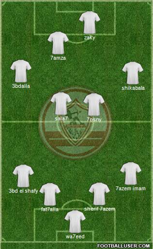 Zamalek Sporting Club 4-4-1-1 football formation