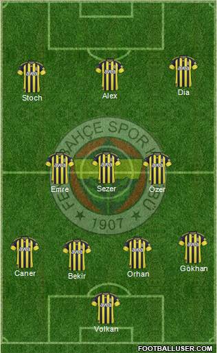Fenerbahçe SK Formation 2011