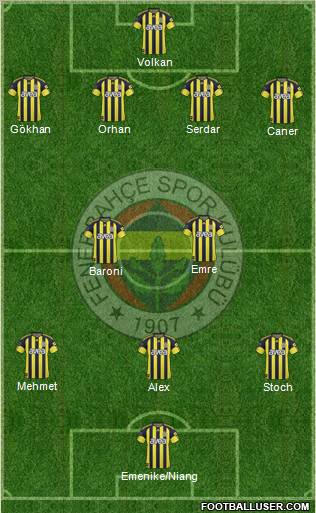 Fenerbahçe SK Formation 2011