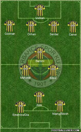 Fenerbahçe SK Formation 2011