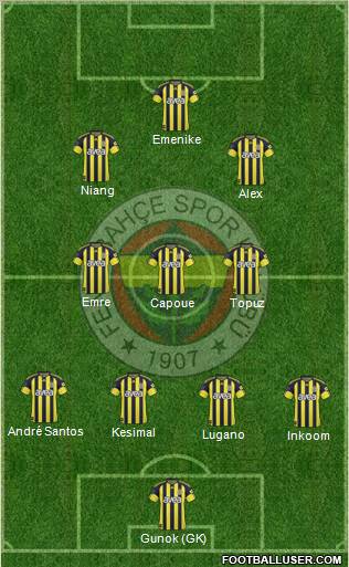 Fenerbahçe SK Formation 2011