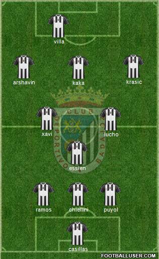 C.D. Badajoz S.A.D. 3-5-1-1 football formation