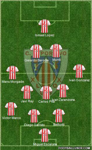 C.D. Lugo 4-2-3-1 football formation