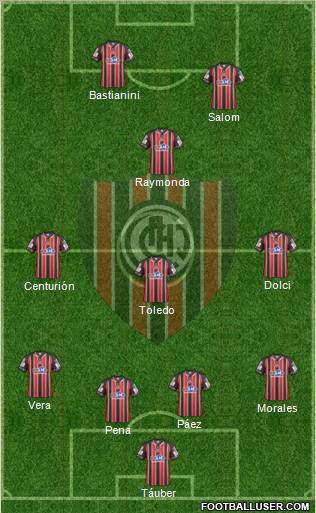 Chacarita Juniors football formation