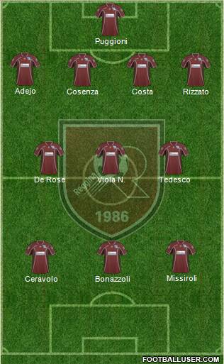 Reggina football formation