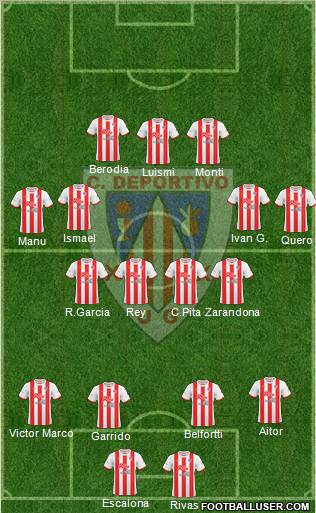 C.D. Lugo 4-2-3-1 football formation