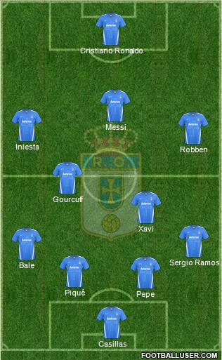 Real Oviedo S.A.D. 4-2-3-1 football formation