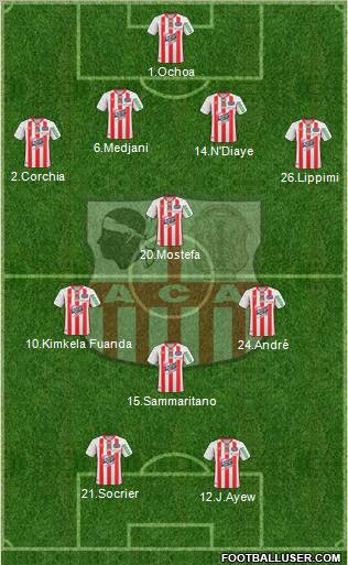 Athletic Club Ajaccien Football football formation