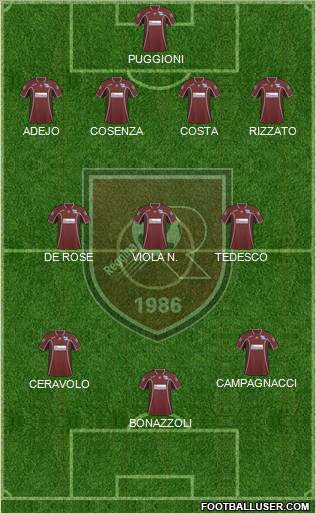 Reggina football formation