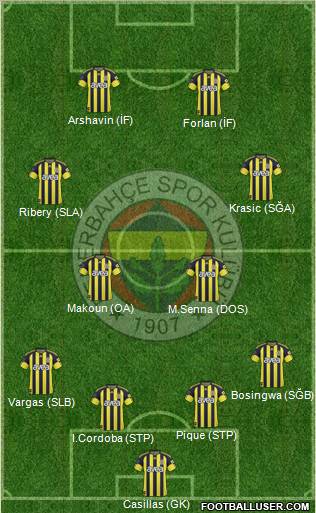 Fenerbahçe SK Formation 2011