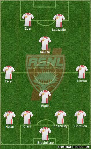 A.S. Nancy Lorraine football formation