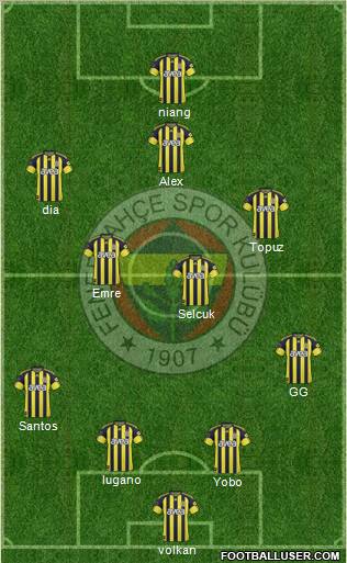 Fenerbahçe SK Formation 2011