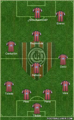 Chacarita Juniors football formation