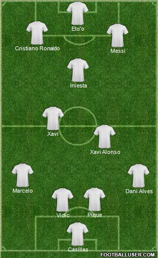 Pro Evolution Soccer Team Formation 2011
