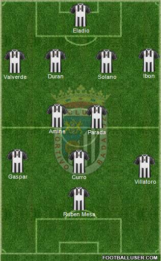 C.D. Badajoz S.A.D. football formation