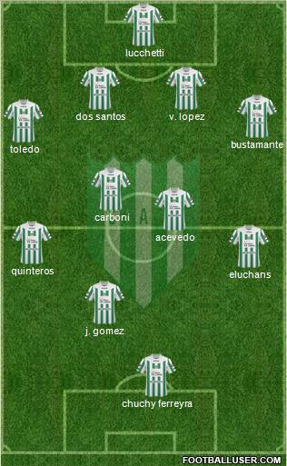 Banfield 4-4-1-1 football formation