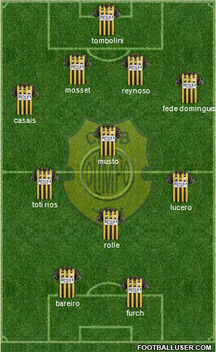 Olimpo de Bahía Blanca football formation