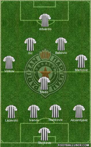 FK Partizan Beograd Formation 2011
