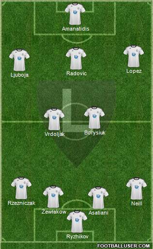 Legia Warszawa Formation 2011