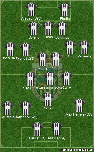 C.D. Badajoz S.A.D. football formation