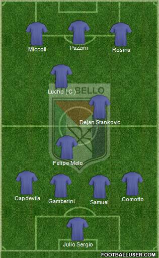 CD Atlético Bello FC Formation 2011