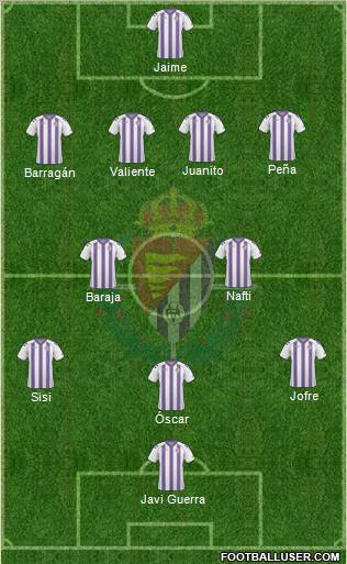 R. Valladolid C.F., S.A.D. football formation