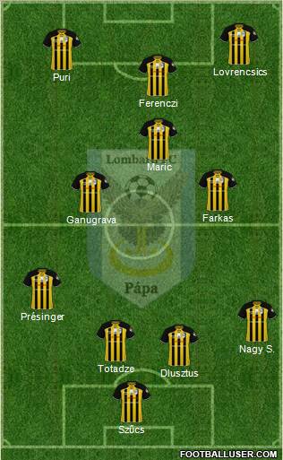 Lombard FC Pápa Formation 2011