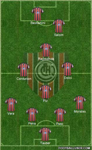 Chacarita Juniors football formation