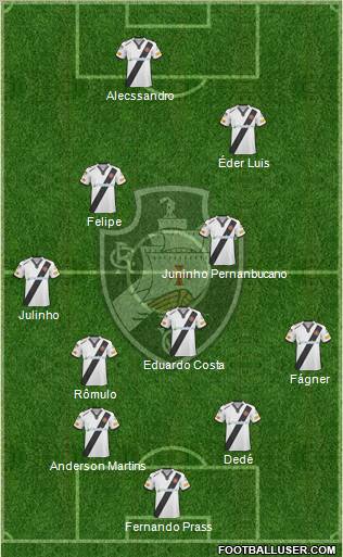 CR Vasco da Gama 4-4-2 football formation