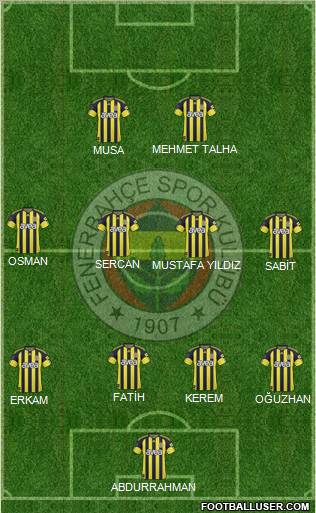 Fenerbahçe SK Formation 2011