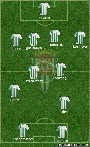 Córdoba C.F., S.A.D. football formation