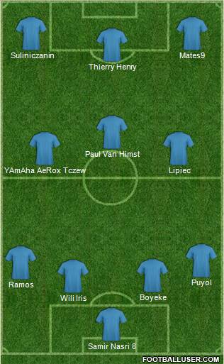 Pro Evolution Soccer Team Formation 2011