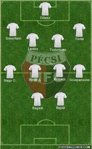 Pécsi Mecsek FC Formation 2011